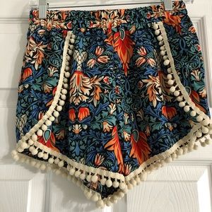 Tropical floral shorts